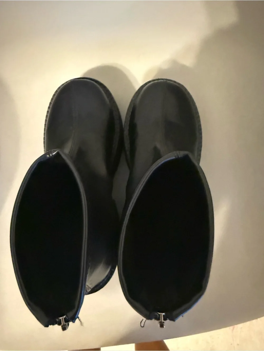 Black Platform Ankle Boots - Women's Chunky Heel